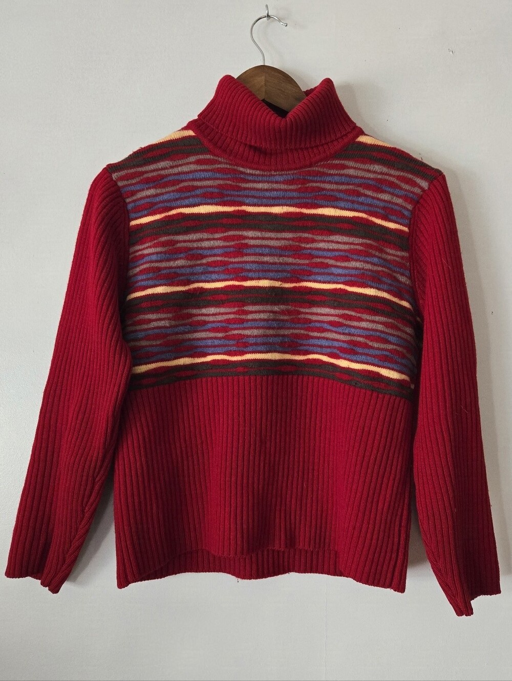 Wool Folk Style Turtleneck